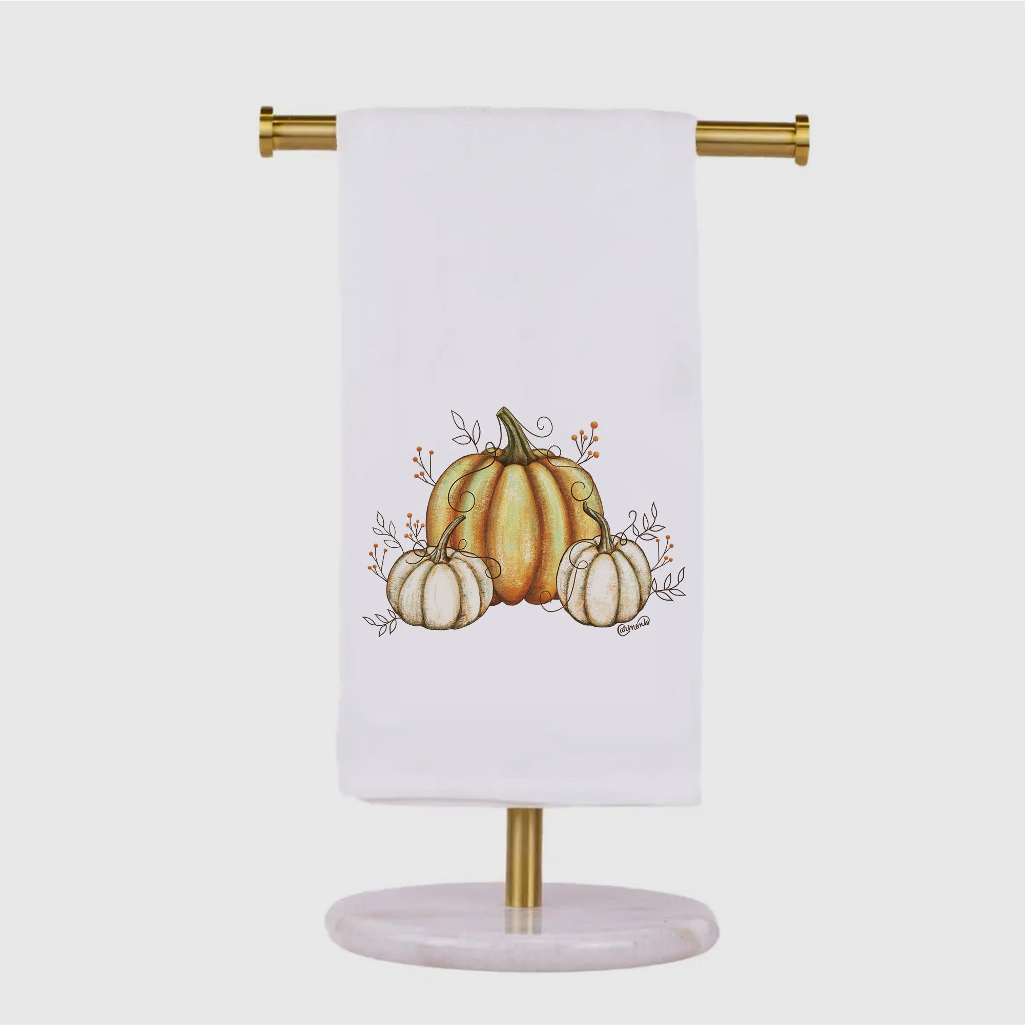 Rustic Pumpkin Tea Towel
