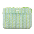 Rosemary Stripe Blue Quilted Laptop Case