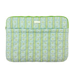 Rosemary Stripe Blue Quilted Laptop Case
