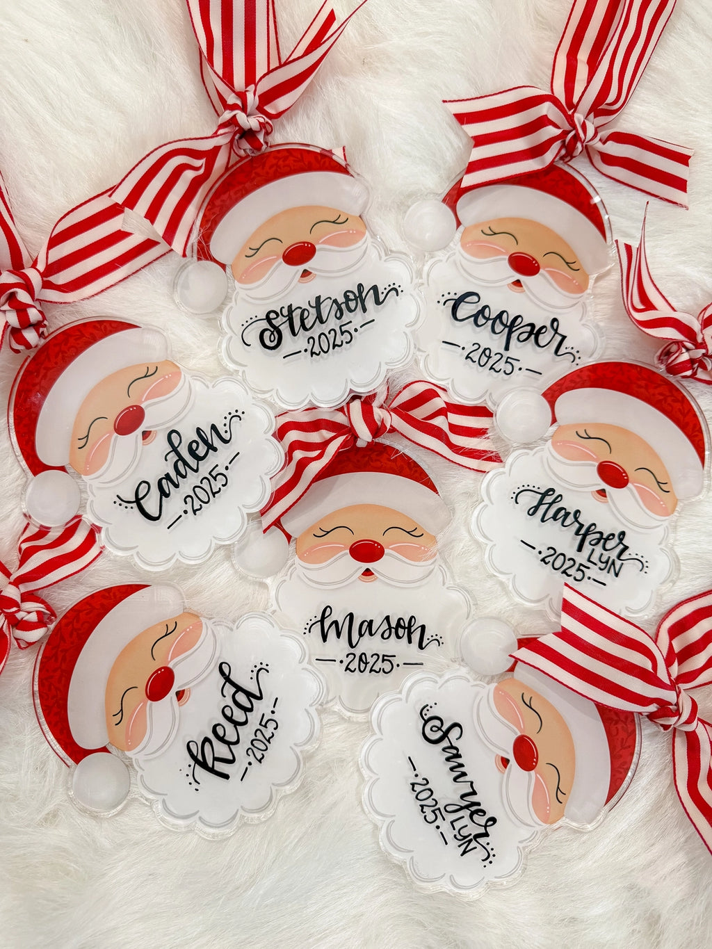 Red Santa Claus Acrylic Christmas Ornament