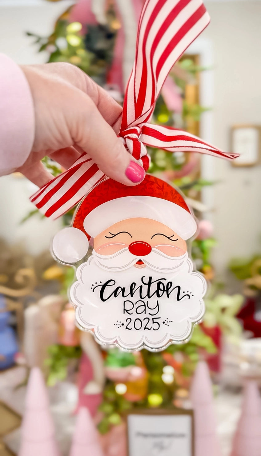 Red Santa Claus Acrylic Christmas Ornament