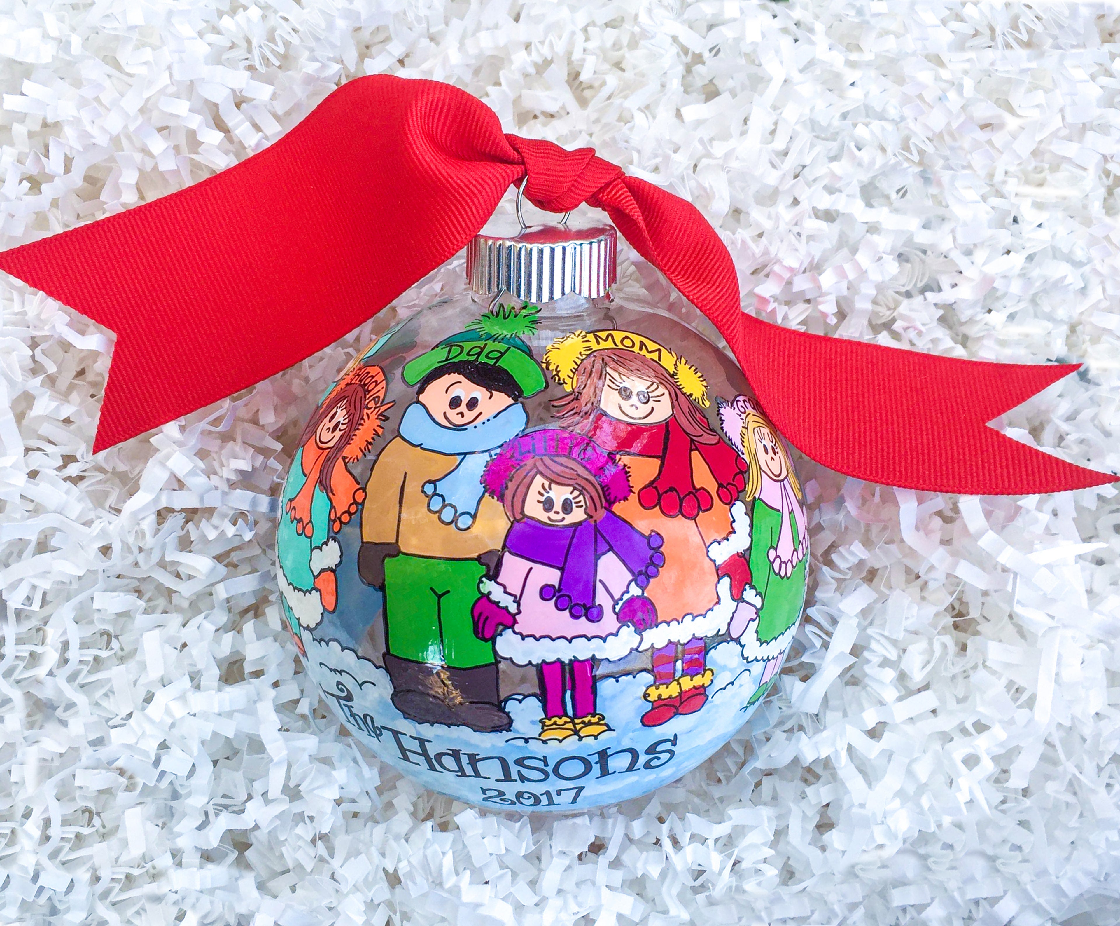 Winter Family Christmas Ornament - PREORDER - LIMITED QUANTITY