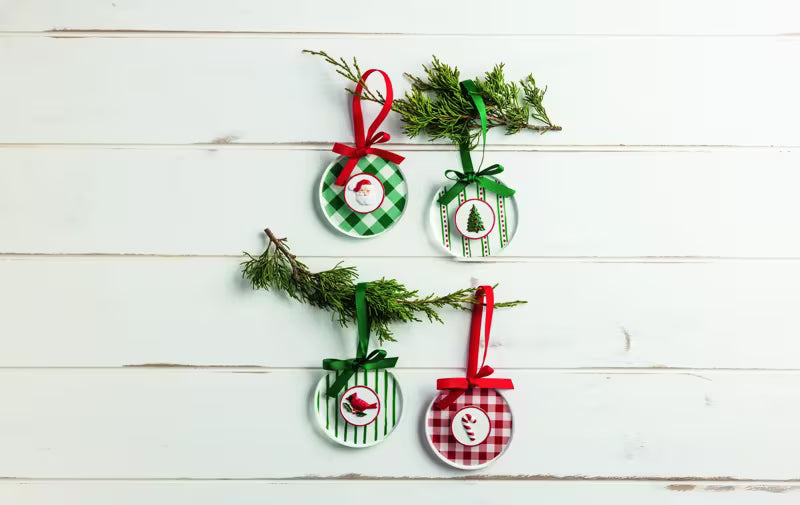 Santa Acrylic Disc Ornament
