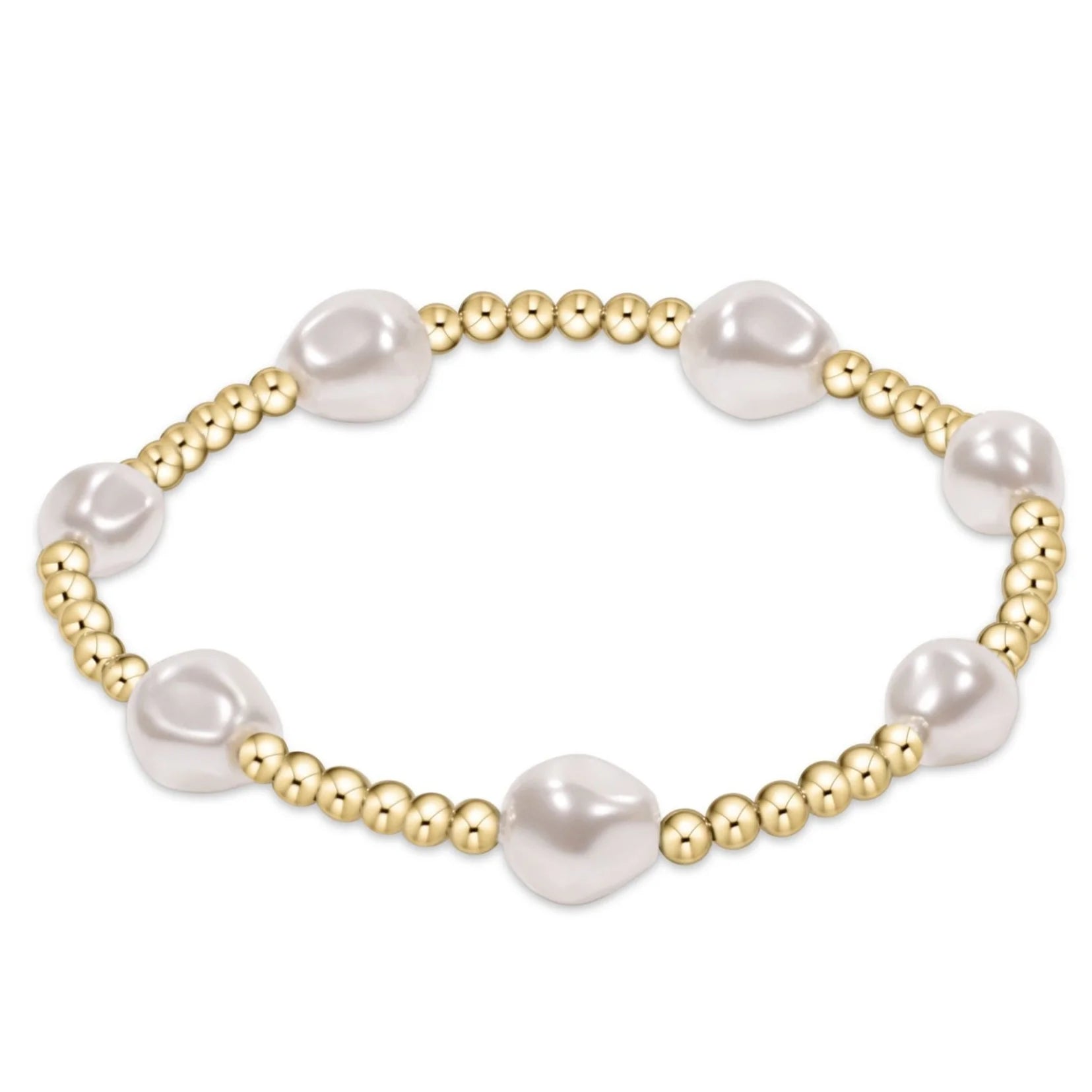 admire pearl 3mm gold bracelet