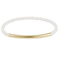 bliss bar smooth pearl 3mm bracelet