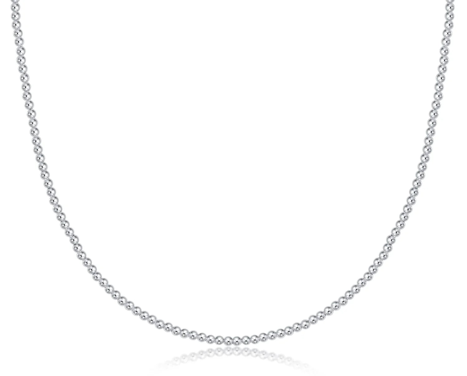 choker classic sterling 2mm bead - 17"