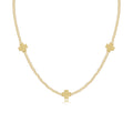 choker signature cross gold pattern 2mm bead - signature cross gold 15"