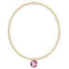 classic gold 2mm bracelet - reflection small charm -10