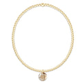 classic gold 2mm bracelet - reflection small charm -11