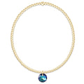 classic gold 2mm bracelet - reflection small charm -12
