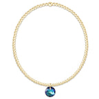 classic gold 2mm bracelet - reflection small charm -12
