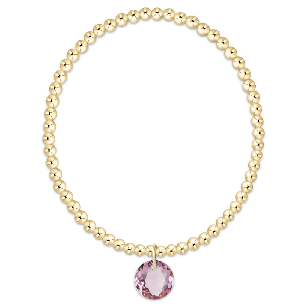 classic gold 3mm bracelet - reflection charm - 02