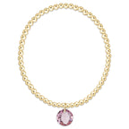 classic gold 3mm bracelet - reflection charm - 02