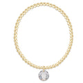 classic gold 3mm bracelet - reflection charm - 04