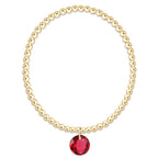 classic gold 3mm bracelet - reflection charm - 07