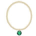 classic gold 3mm bracelet - reflection charm - 05