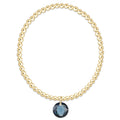 classic gold 3mm bracelet - reflection charm - 09