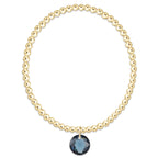 classic gold 3mm bracelet - reflection charm - 09