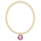 classic gold 3mm bracelet - reflection charm - 10