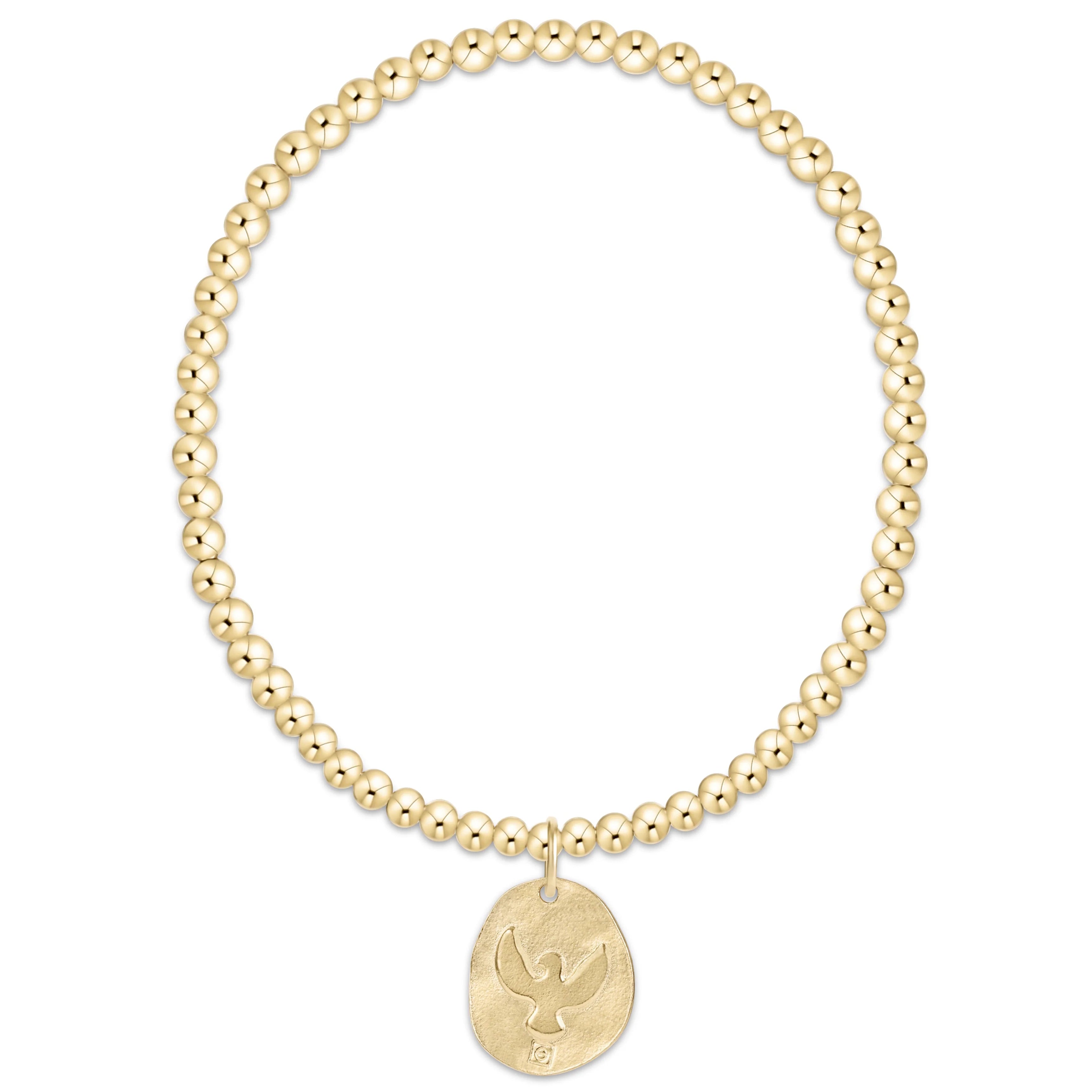 classic gold 3mm bracelet - inspire america gold disc