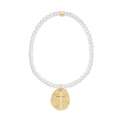classic pearl 4mm bracelet - inspire gold disc