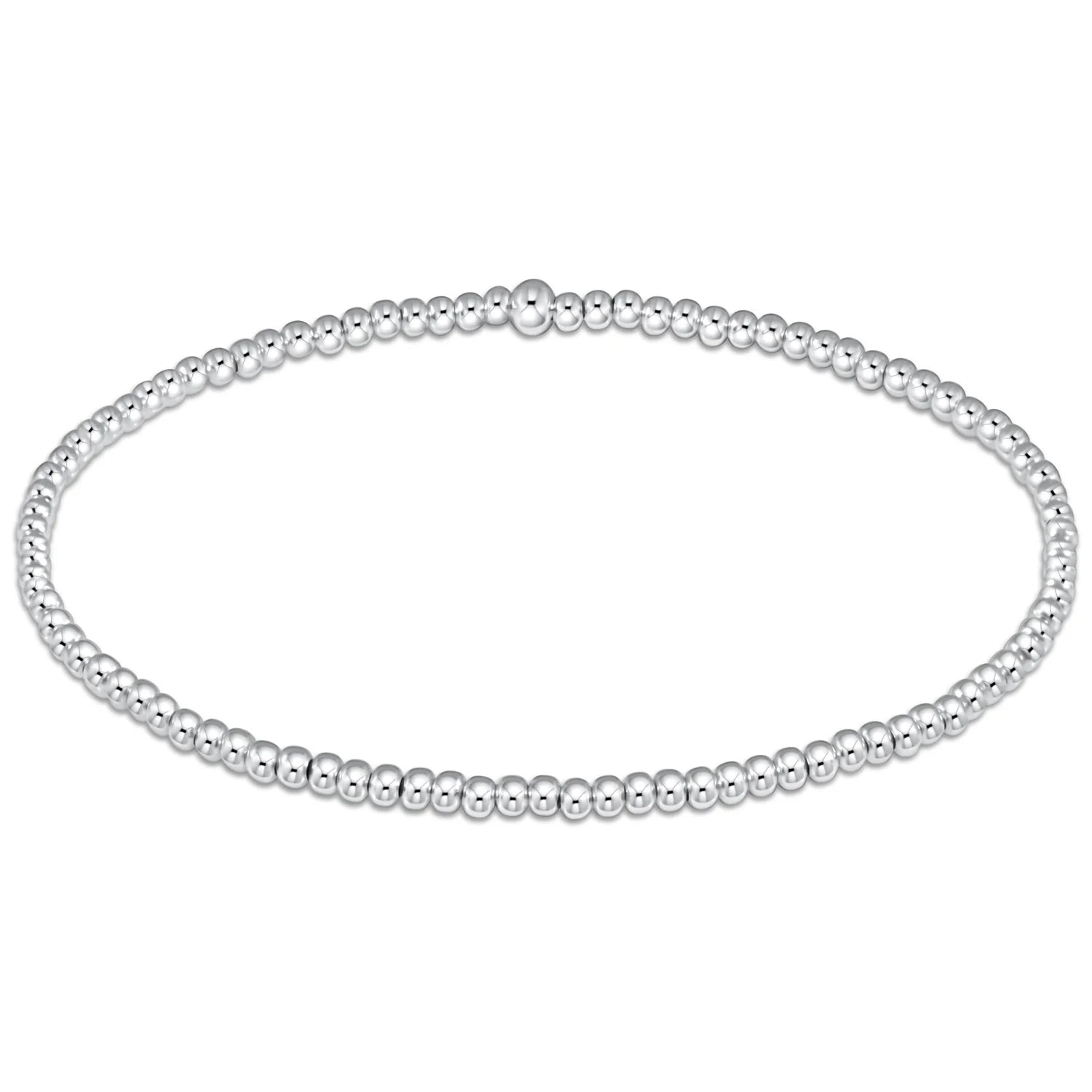 classic sterling 2mm bead bracelet