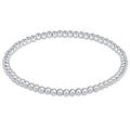 classic sterling 3mm bead bracelet