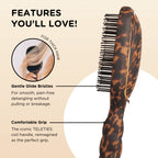 Teleties Detangler Hair Brush for Thick Hair – Tortoise