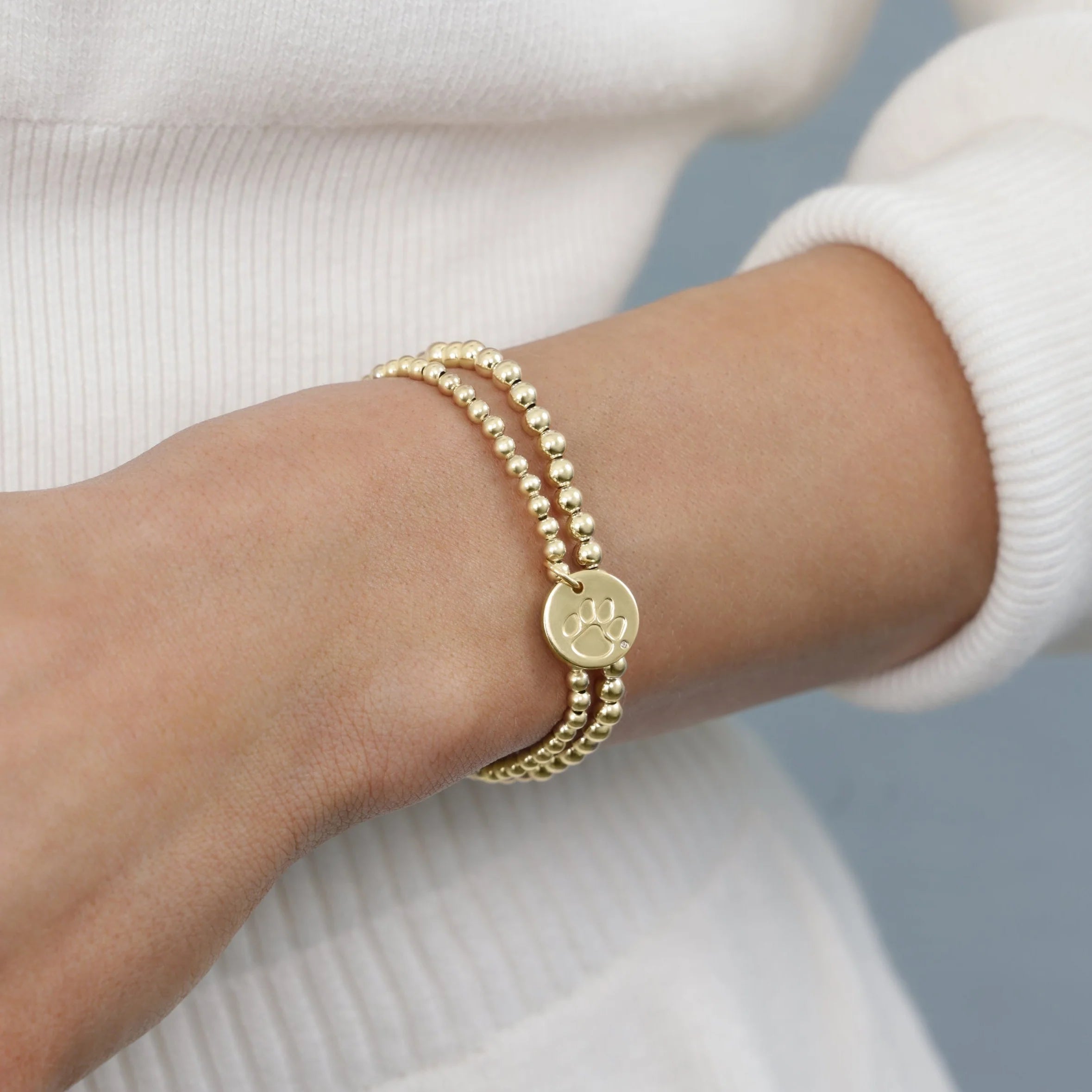 eCOLLEGIATE Classic Gold 3mm bracelet  - Clemson Disc