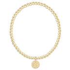 eCOLLEGIATE Classic Gold 3mm bracelet  - Clemson Disc