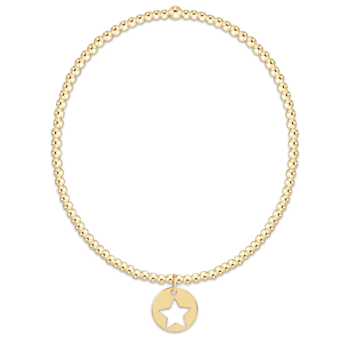egirl classic gold 2mm bracelet - star small gold disc