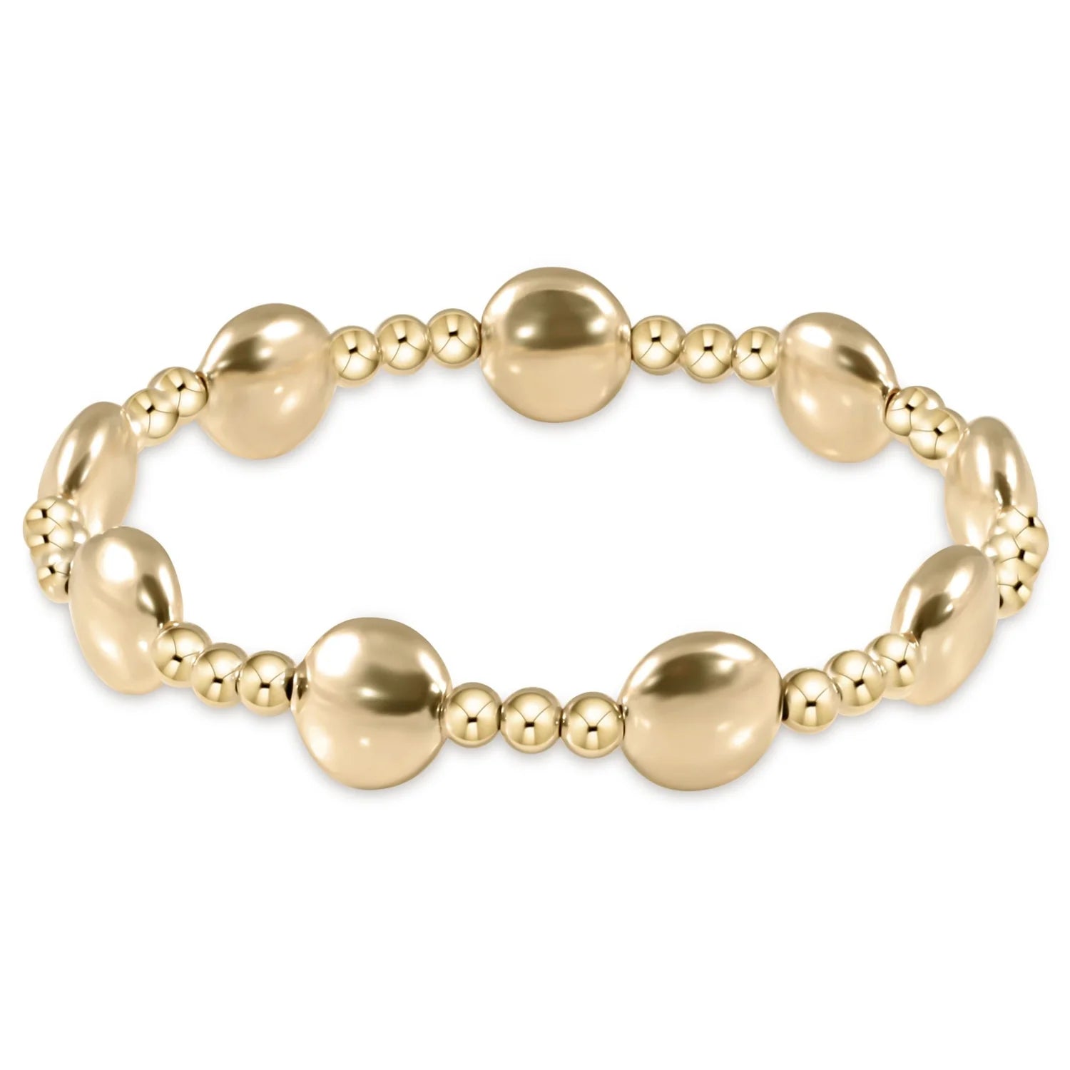 honesty gold sincerity pattern 10mm bead bracelet