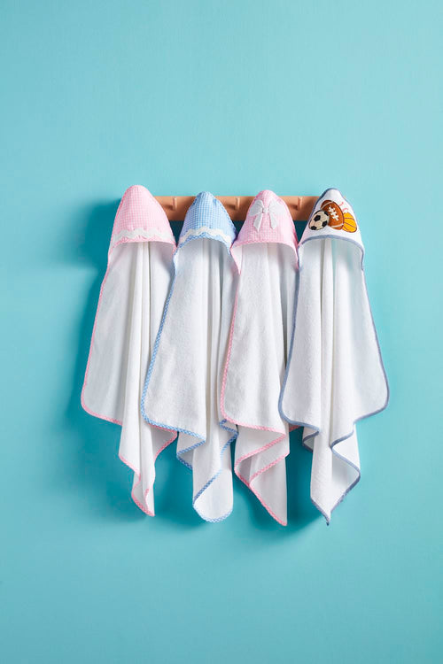Blue Gingham Hooded Towel