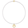 hope classic bracelet - white - star small gold disc