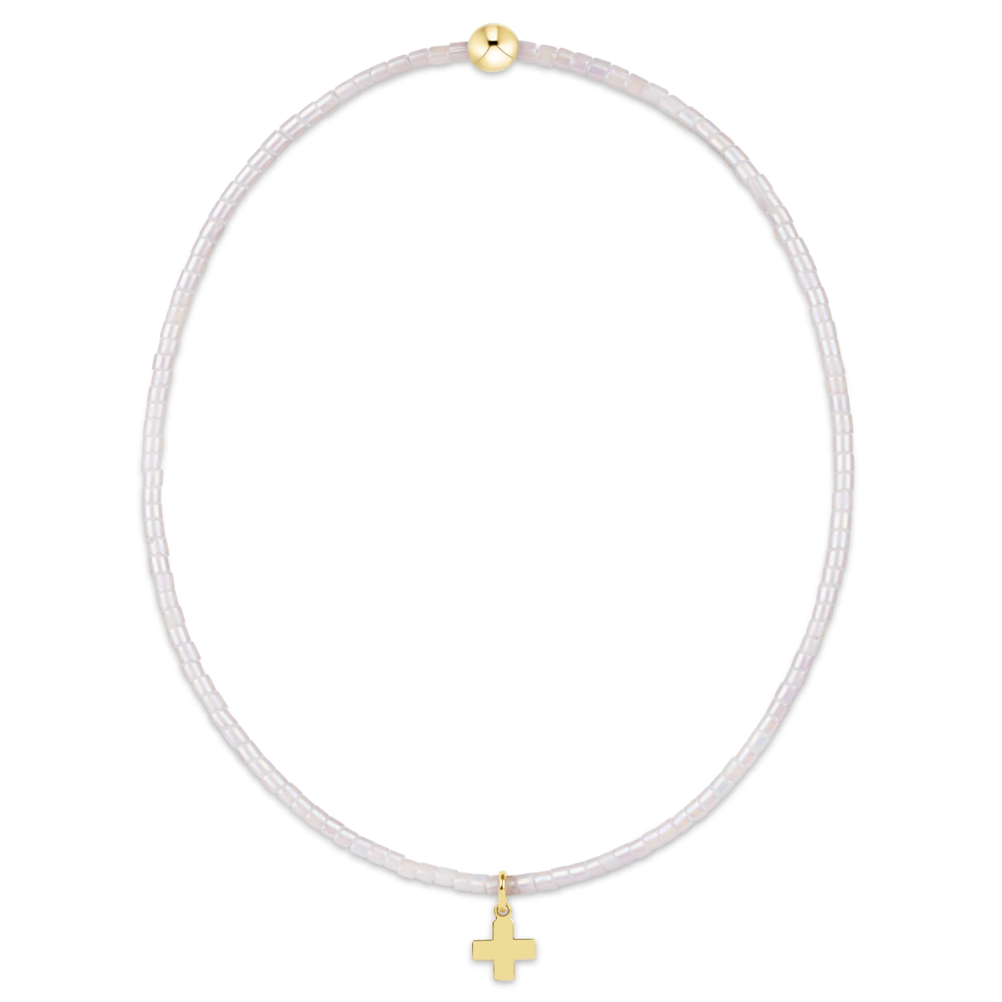 hope classic signature cross bracelet - silky white