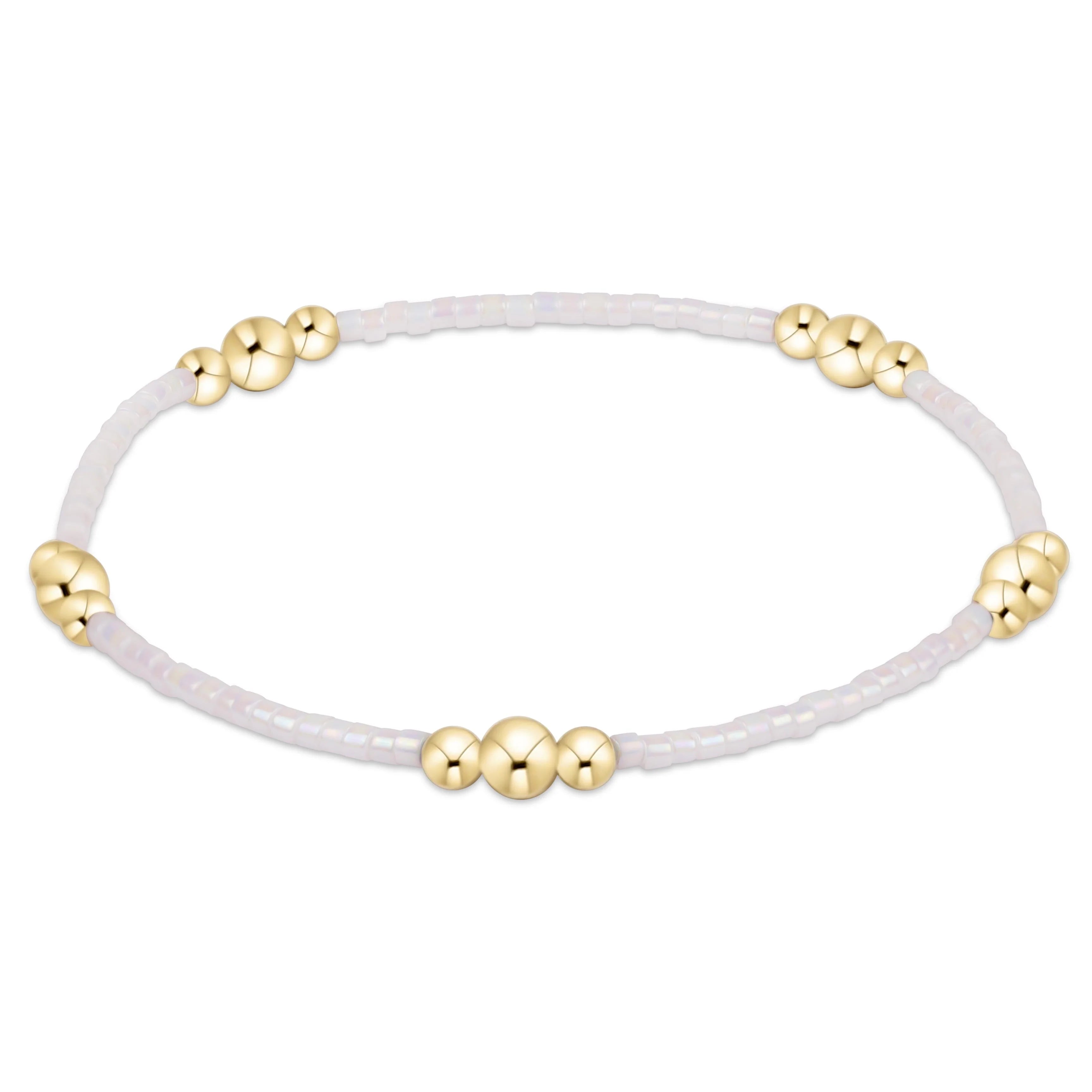 hope purpose bracelet - gold silky white