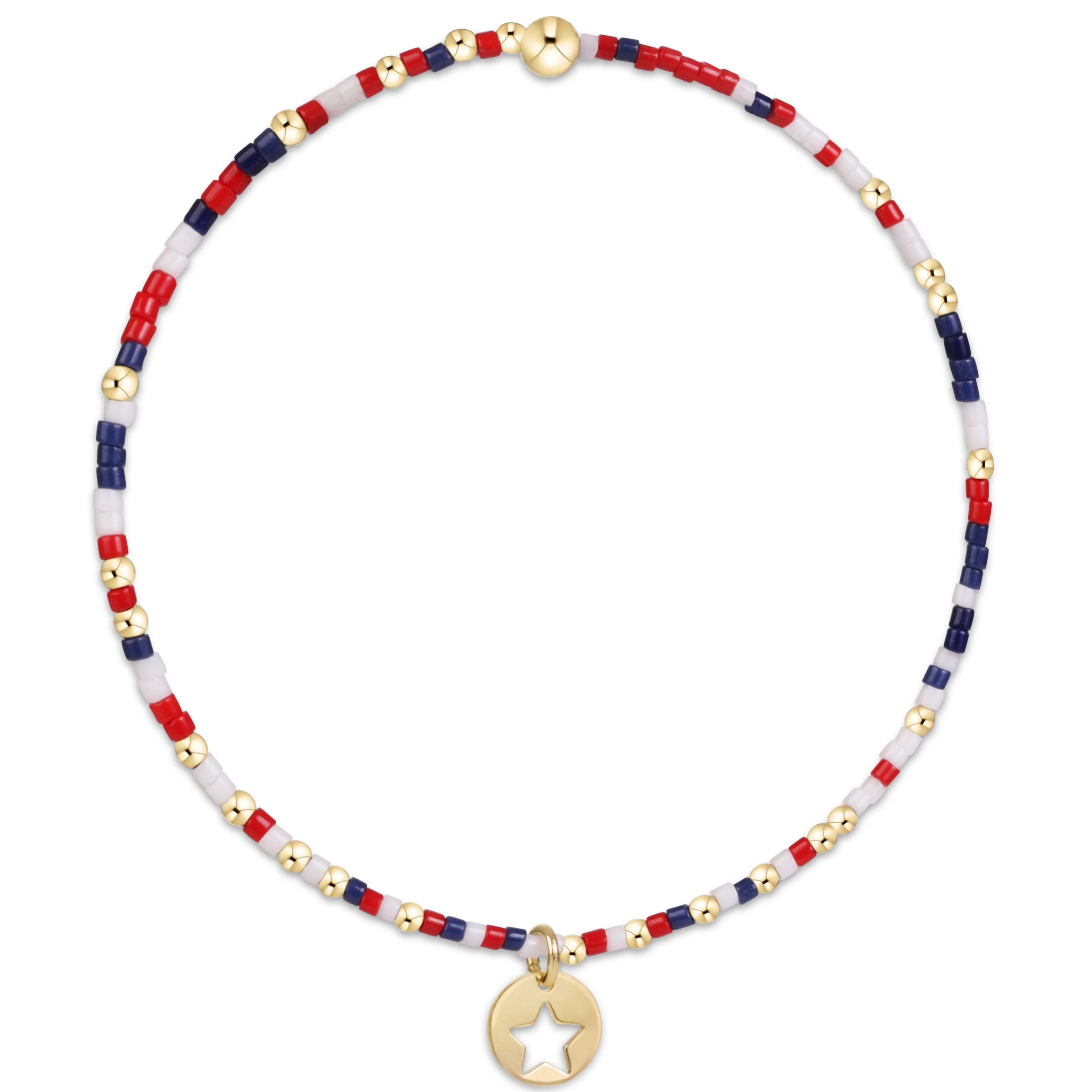 hope classic bracelet - firecracker - star small gold disc