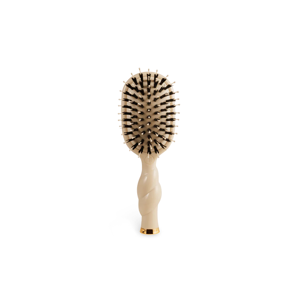 Teleties Mini Boar Bristle Hair Brush - Tan