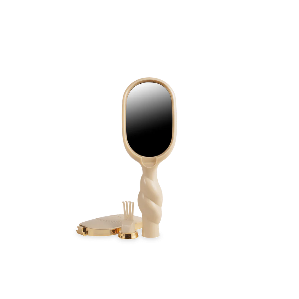 Teleties Mini Boar Bristle Hair Brush - Tan