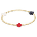 signature cross 2mm gold bracelet - firecracker