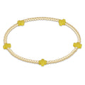 small signature cross 2mm gold bracelet canary