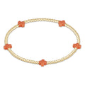 small signature cross 2mm gold bracelet coral