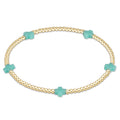 small signature cross 2mm gold bracelet mint