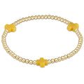signature cross 3mm gold bracelet canary