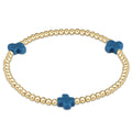 signature cross 3mm gold bracelet cobalt