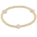 signature cross 3mm gold bracelet off white