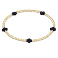 signature cross small 2mm gold bracelet - navy