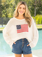 American Flag Sweater