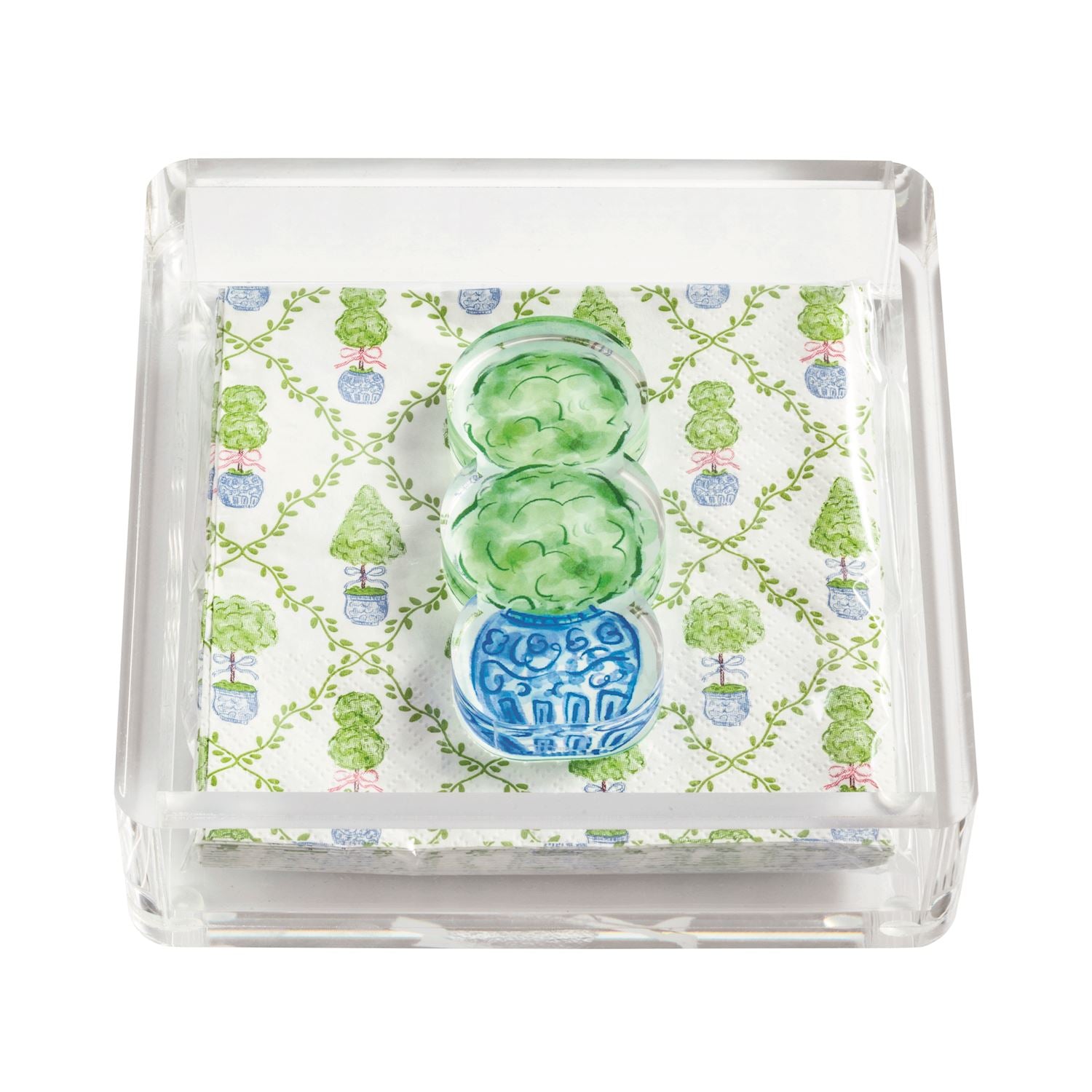 Topiary Acrylic Napkin Holder Set