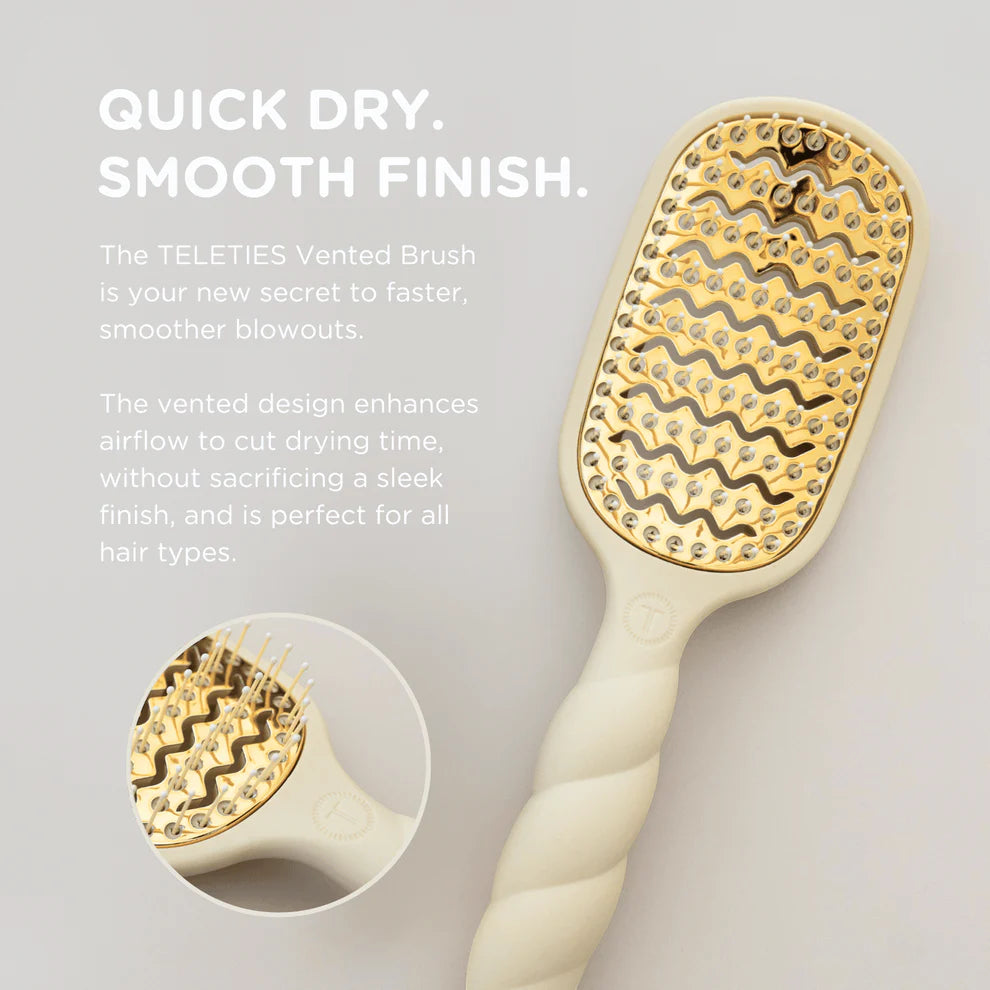Teleties Vented Hair Brush - Tan